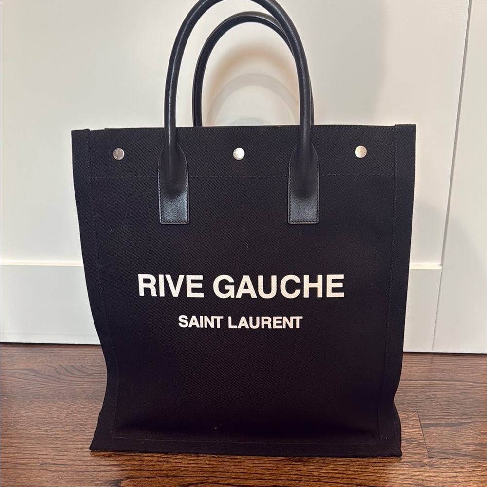 Saint Laurent Rive Gauche Black Tote Bag